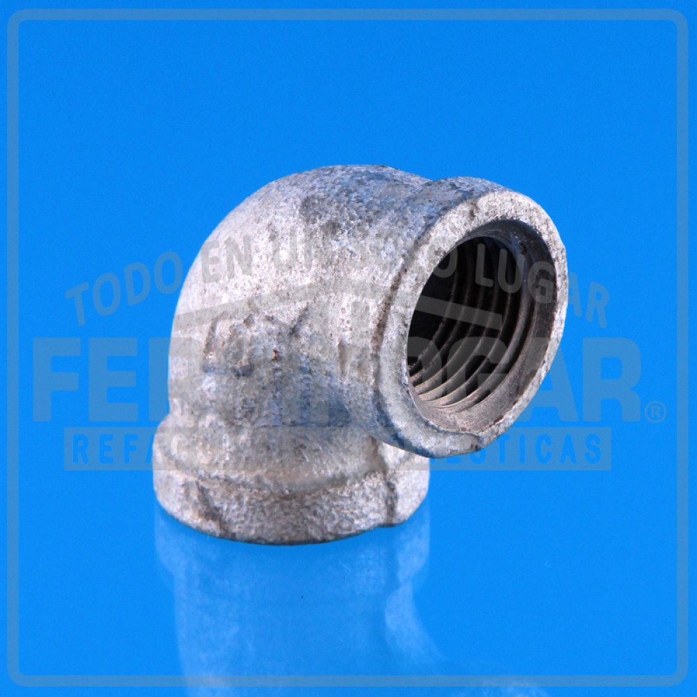 CODO GALVANIZADO 1/2 90 GRADOS