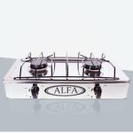 ESTUFA ALFA 2 QUEMADORES ACERO INOXIDABLE 308-A0
