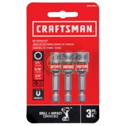 JUEGO DE DESTORNILLADORES MAGNETICOS PARA TUERCAS 3PZS CRAFTSMAN CMAFMND-3