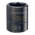 DADO DE IMPACTO METRICO DE 24MM Y 1/2PULG DE PROFUNDIDAD CRAFTSMAN CMMT15870