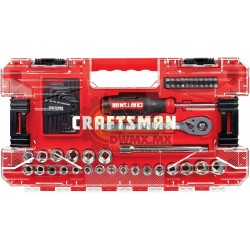 JUEGO DE HERRAMIENTAS MECANICAS ESTANDAR Y METRICAS 63 PZS CON ESTUCHE CRAFTSMAN CMMT45163