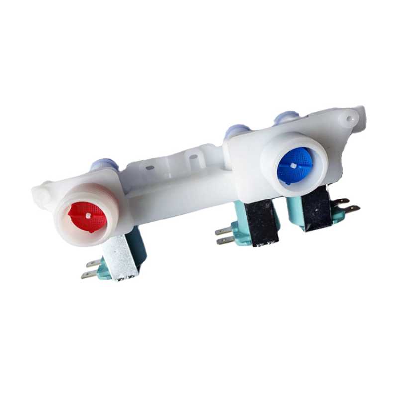 ELECTROVALVULA LAVADORA WHIRLPOOL ORIGINAL BLANCA 2 ENTRADAS 3 SALIDAS 3 BOBINAS