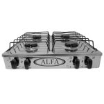 ESTUFA ALFA 4 QUEMADORES ACERO INOXIDABLE 313-A0